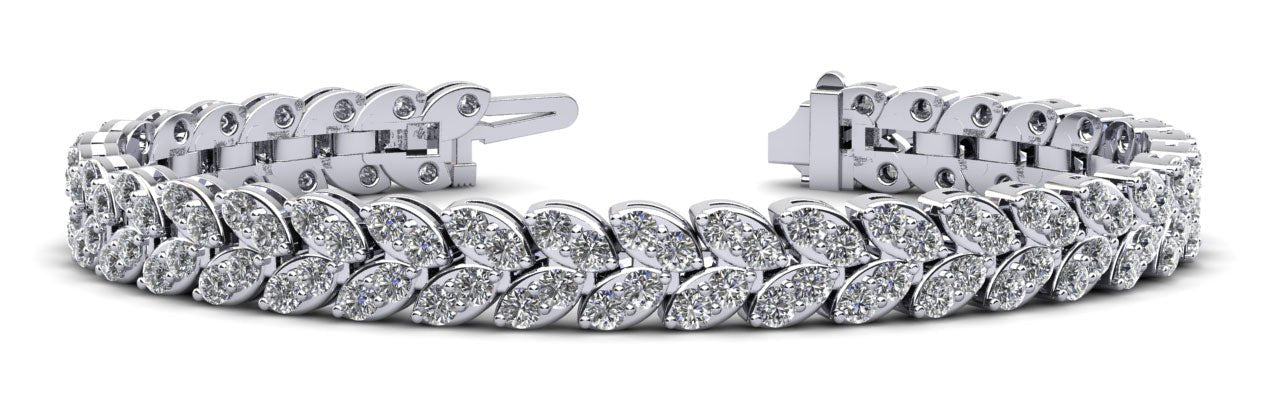 Marquise Illusion Diamond Tennis Diamond Bracelet with 11.76 ct.(finished) 3mm - Luxury Time NYC