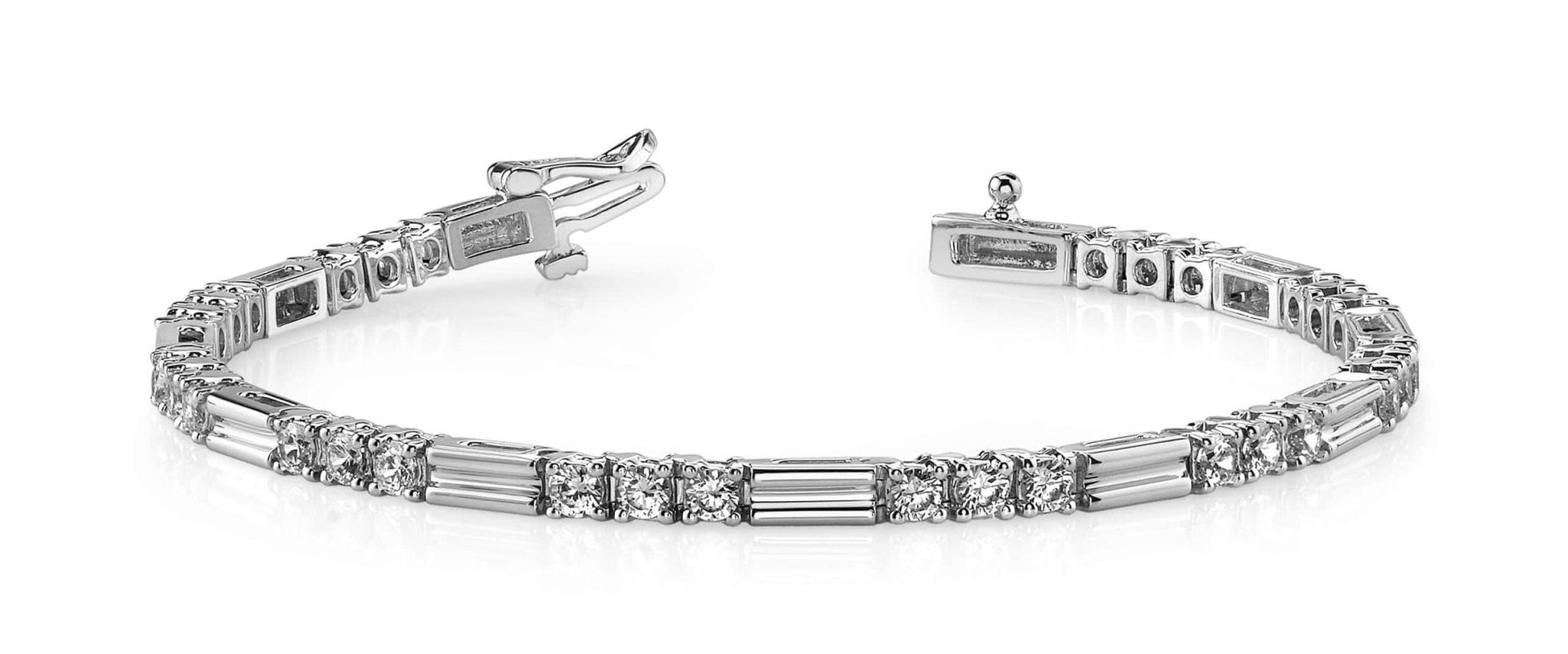 Memento Triple Diamond And Link Diamond Bracelet with 2.25 ct.(finished) 2.75mm - Luxury Time NYC