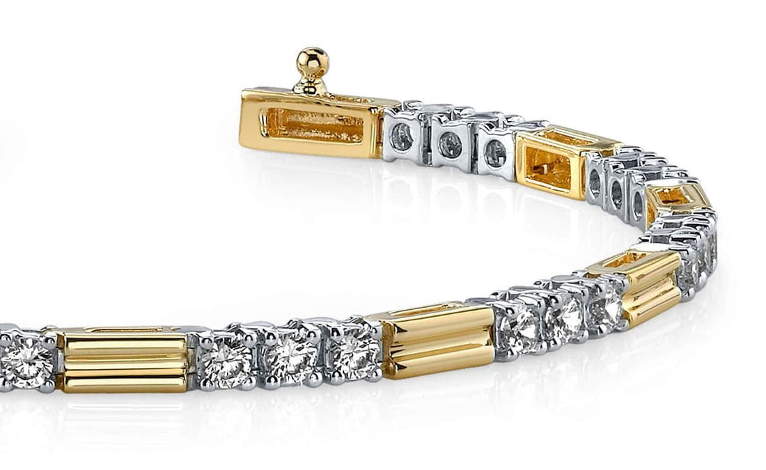 Memento Triple Diamond And Link Diamond Bracelet with 2.25 ct.(finished) 2.75mm - Luxury Time NYC