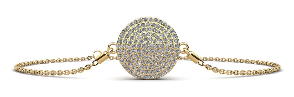 Mesmerizing Circle Diamond Adjustable Diamond Bracelet with 1.02 ct.(finished) 1.1mm - Luxury Time NYC