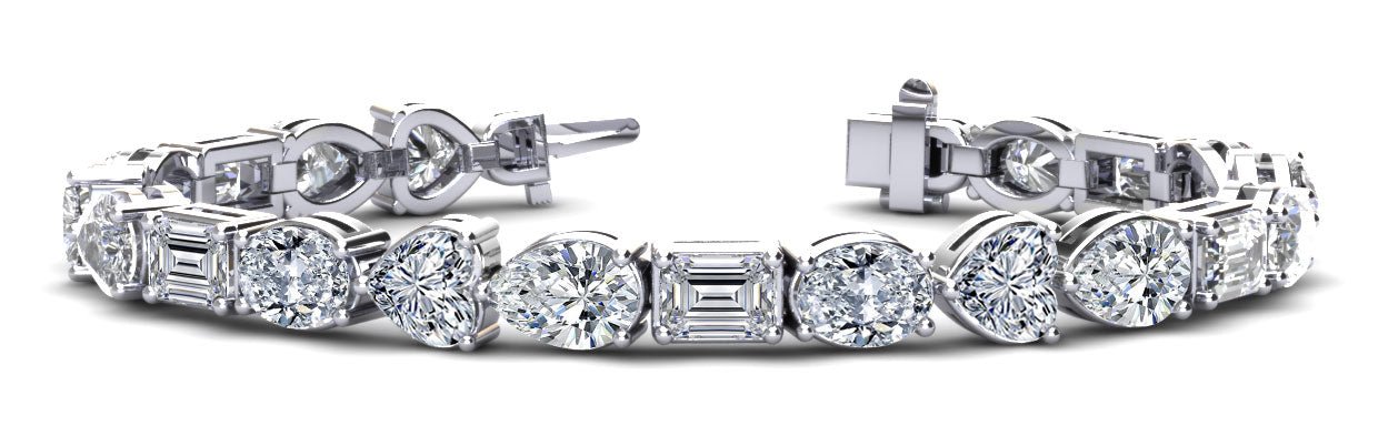 Mixed Shape Combination Diamond Bracelet with 13.50 ct.(finished) - Luxury Time NYC