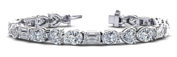 Mixed Shape Combination Diamond Bracelet with 21.00 ct.(finished) - Luxury Time NYC