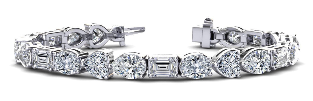 Mixed Shape Combination Lab - Grown Diamond Bracelet with 13.50 ct.(finished) - Luxury Time NYC