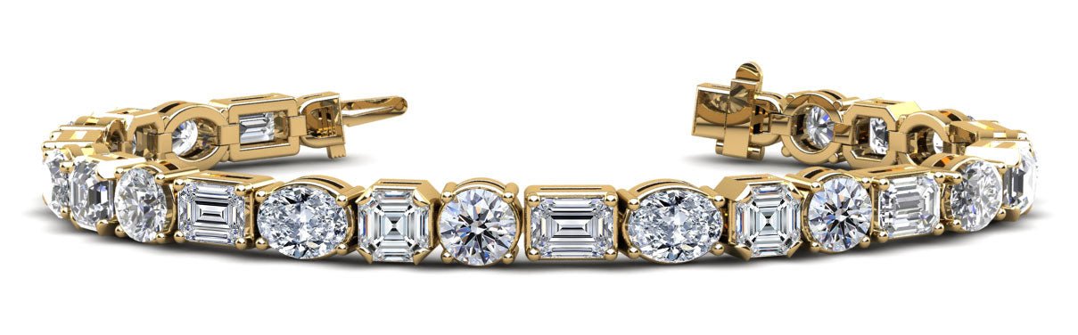 Mixed Shape Radiant Diamond Bracelet with 15.60 ct.(finished) - Luxury Time NYC