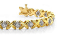 Multi Faceted Diamond Bracelet with 0.54 ct.(finished) 1.5mm - Luxury Time NYC