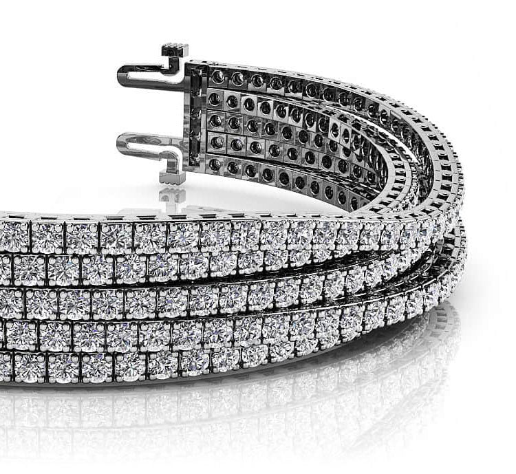 Multi Strand Flexible Diamond Tennis Bracelet Lab - Grown Diamond with 10.23 ct.(finished) 2mm - Luxury Time NYC