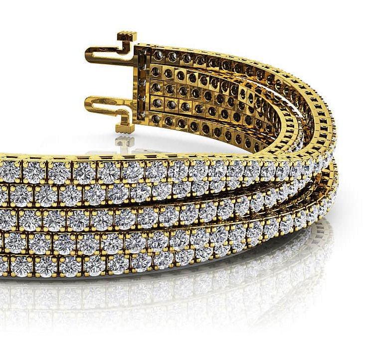 Multi Strand Flexible Diamond Tennis Bracelet Lab - Grown Diamond with 9.25 ct.(finished) 1.75mm - Luxury Time NYC