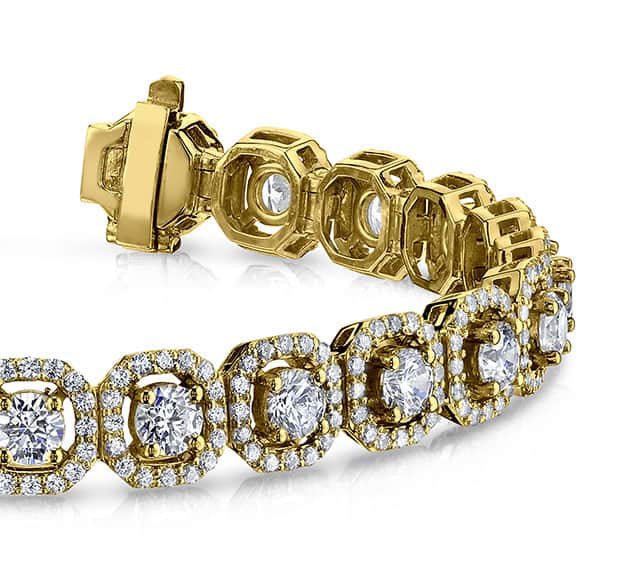 Octagon Red Carpet Diamond Bracelet with 8.69 ct.(finished) 1.2mm, 4mm - Luxury Time NYC