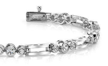 Open Link Diamond Trio Lab - Grown Diamond Bracelet with 1.53 ct.(finished) 2.25mm, 3mm - Luxury Time NYC