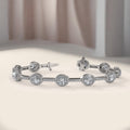 Oval Halo Diamond Bracelet with 16.56 ct.(finished) 8x6mm, 1.3mm - Luxury Time NYC