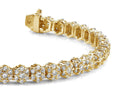 Pentagon Diamond Bracelet with 4.55 ct.(finished) 1.5mm, 2mm - Luxury Time NYC