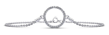 Perfect Circle Diamond Adjustable Diamond Bracelet with 0.24 ct.(finished) 1.2mm - Luxury Time NYC