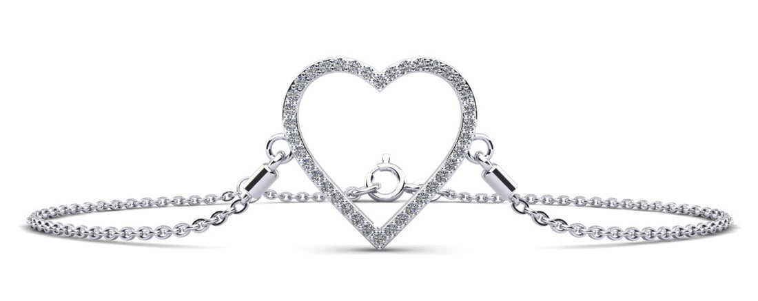 Perfect Heart Diamond Adjustable Diamond Bracelet with 0.30 ct.(finished) 1.2mm - Luxury Time NYC