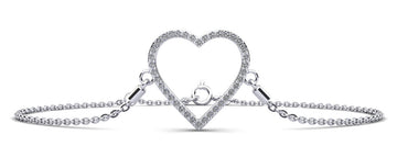 Perfect Heart Diamond Adjustable Diamond Bracelet with 0.30 ct.(finished) 1.2mm - Luxury Time NYC