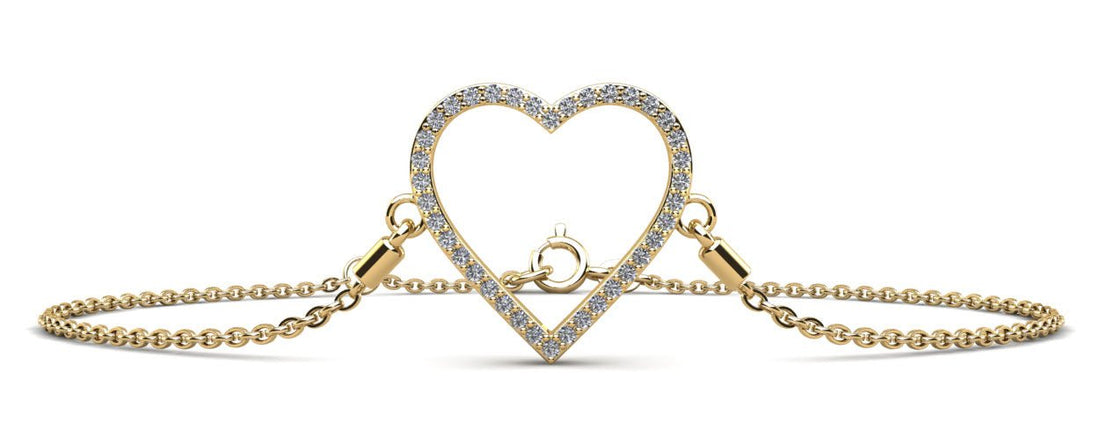 Perfect Heart Diamond Adjustable Lab - Grown Diamond Bracelet with 0.30 ct.(finished) 1.2mm - Luxury Time NYC