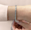 Pillow Bezel Set Diamond Tennis Bracelet with 11.70 ct.(finished) 4.25mm - Luxury Time NYC