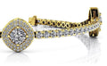 Posh Diamond Bracelet With Modern Accents Diamond with 3.67 ct.(finished) 1mm, 2.2mm, 4mm - Luxury Time NYC