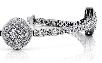 Posh Diamond Bracelet With Modern Accents Lab - Grown Diamond with 5.65 ct.(finished) 1.1mm, 2.2mm, 5.5mm - Luxury Time NYC