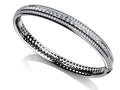 Princess Cut And Round Diamond Bangle with 3.77 ct.(finished) 1.3mm, 2.3mm - Luxury Time NYC