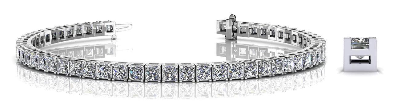 Princess Cut Dreams Bracelet Diamond with 7.50 ct.(finished) 2.75mm - Luxury Time NYC