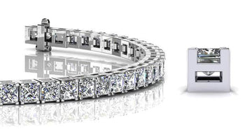 Princess Cut Dreams Lab - Grown Diamond Bracelet with 4.97 ct.(finished) 2.25mm - Luxury Time NYC