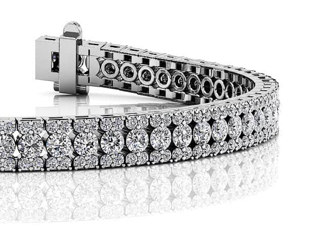 Radiant Diamond Tennis Bracelet Lab - Grown Diamond with 5.80 ct.(finished) 1.2mm, 2.5mm - Luxury Time NYC