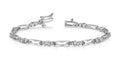 Rectangle Link Diamond Bracelet with 1.00 ct.(finished) 2.2mm, 3.2mm - Luxury Time NYC