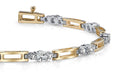 Rectangle Link Diamond Bracelet with 2.00 ct.(finished) 2.2mm, 3.2mm - Luxury Time NYC