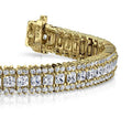 Round And Princess Lab - Grown Diamond Bracelet with 5.76 ct.(finished) 1.2mm, 2.2mm - Luxury Time NYC