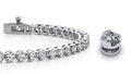 Round Prong Set Diamond Tennis Bracelet with 4.02 ct.(finished) 2.7mm - Luxury Time NYC