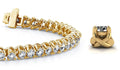 Scoop Link Diamond Strand Diamond Tennis Bracelet with 10.05 ct.(finished) 4mm - Luxury Time NYC