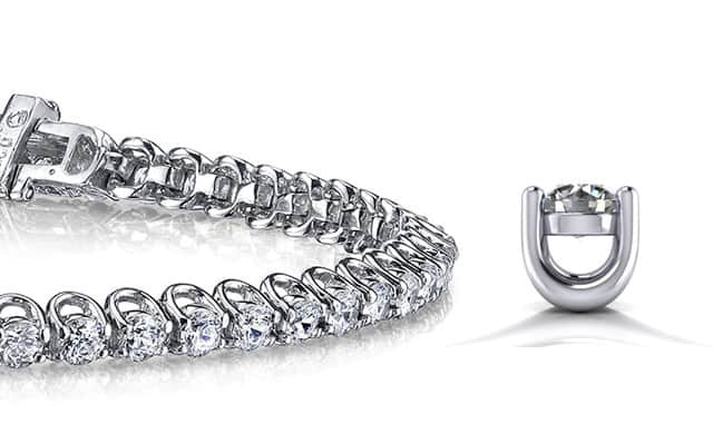 Scoop Link Diamond Tennis Bracelet with 10.08 ct.(finished) 4.3mm - Luxury Time NYC