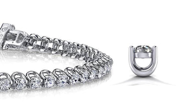 Scoop Link Diamond Tennis Bracelet with 2.97 ct.(finished) 2.4mm - Luxury Time NYC