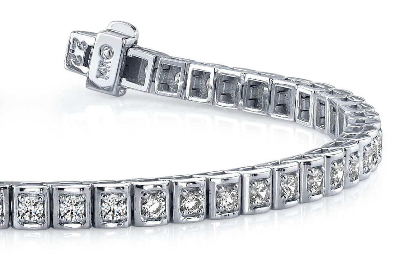 Shadow Box Diamond Bracelet with 2.09 ct.(finished) 2.25mm - Luxury Time NYC