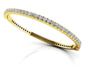 Shared Prong Oval Diamond Bangle with 1.05 ct.(finished) 1.8mm - Luxury Time NYC