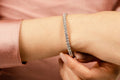 Shared Prong Oval Diamond Bangle with 2.99 ct.(finished) 3.1mm - Luxury Time NYC