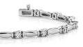 Shiny Column Link Diamond Bracelet with 1.01 ct.(finished) 2.75mm - Luxury Time NYC