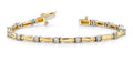 Shiny Column Link Diamond Bracelet with 1.01 ct.(finished) 2.75mm - Luxury Time NYC