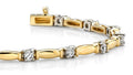 Shiny Column Link Diamond Bracelet with 1.47 ct.(finished) 3mm - Luxury Time NYC