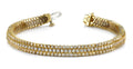 Showstopper Triple Row Diamond Bracelet with 4.54 ct.(finished) 1.5mm, 1.8mm - Luxury Time NYC