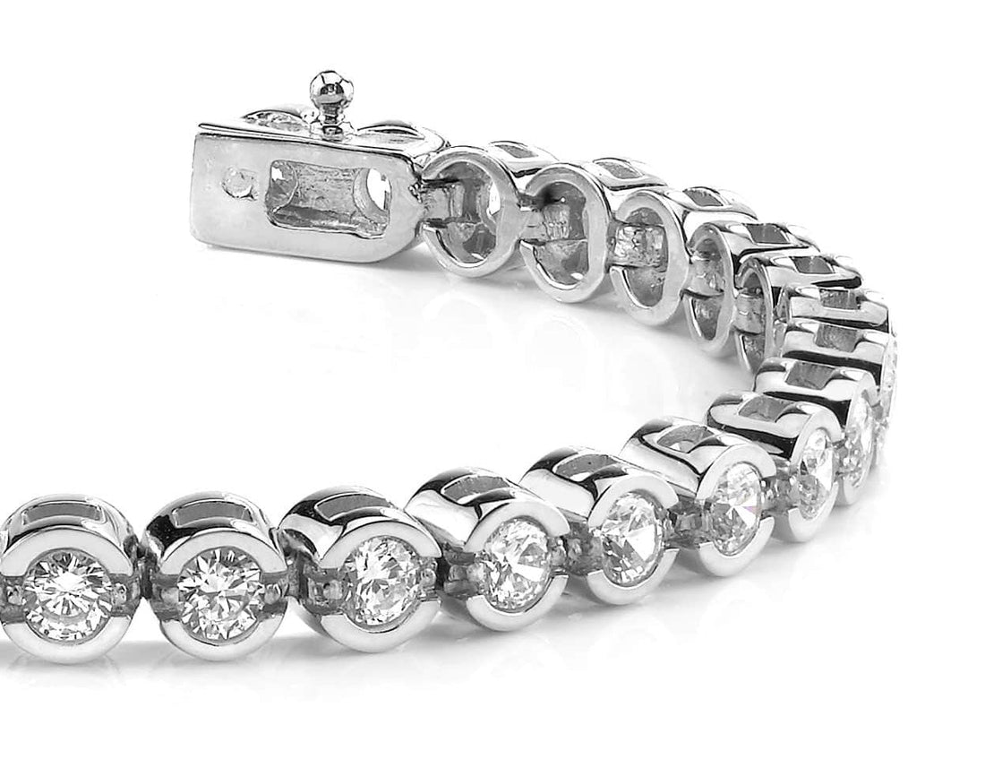 Smile Link Diamond Tennis Bracelet with 0.79 ct.(finished) 1.4mm - Luxury Time NYC