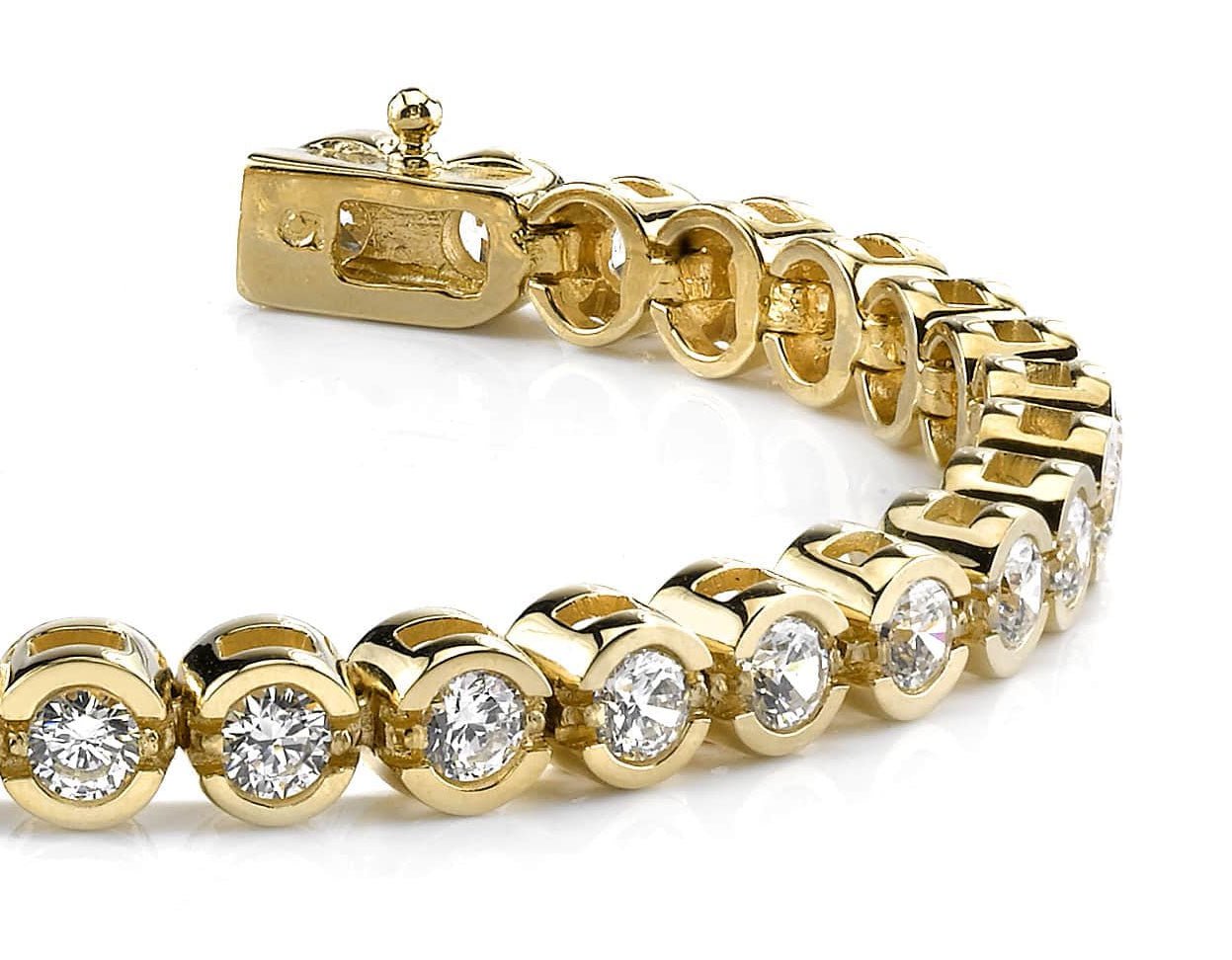 Smile Link Diamond Tennis Bracelet with 0.79 ct.(finished) 1.4mm - Luxury Time NYC