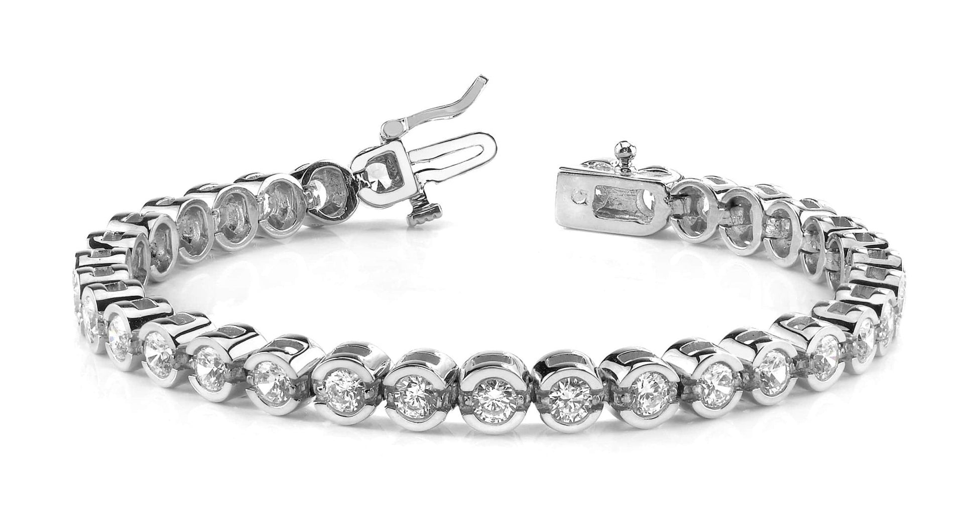 Smile Link Diamond Tennis Bracelet with 0.79 ct.(finished) 1.4mm - Luxury Time NYC