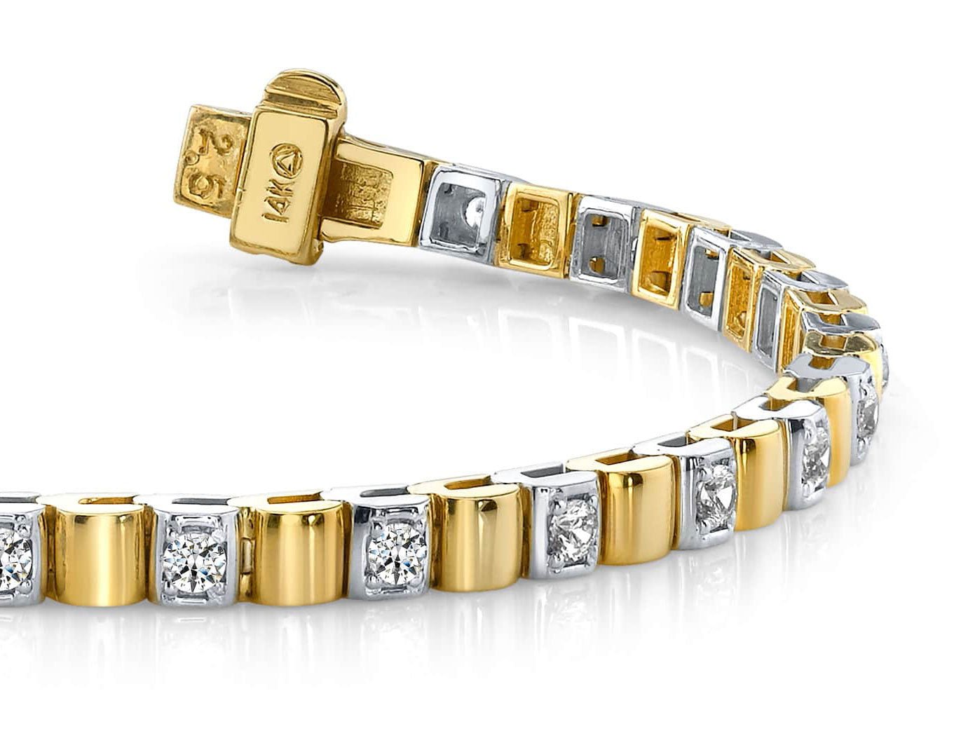 Solid Box Link Lab - Grown Diamond Bracelet with 1.50 ct.(finished) 2.5mm - Luxury Time NYC