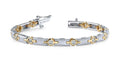 Solid H Link Diamond Bracelet with 1.08 ct.(finished) 2.9mm - Luxury Time NYC