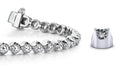 Solid Nugget Diamond Tennis Bracelet with 1.06 ct.(finished) 1.6mm - Luxury Time NYC