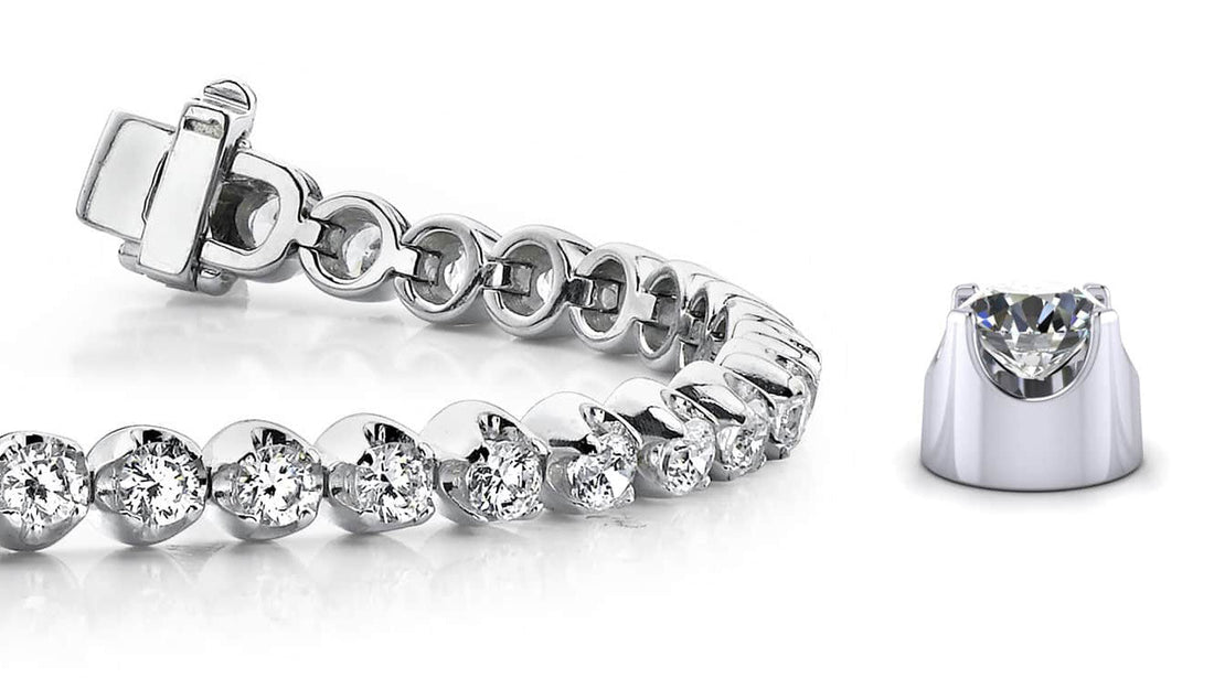 Solid Nugget Lab - Grown Diamond Tennis Bracelet with 1.06 ct.(finished) 1.6mm - Luxury Time NYC