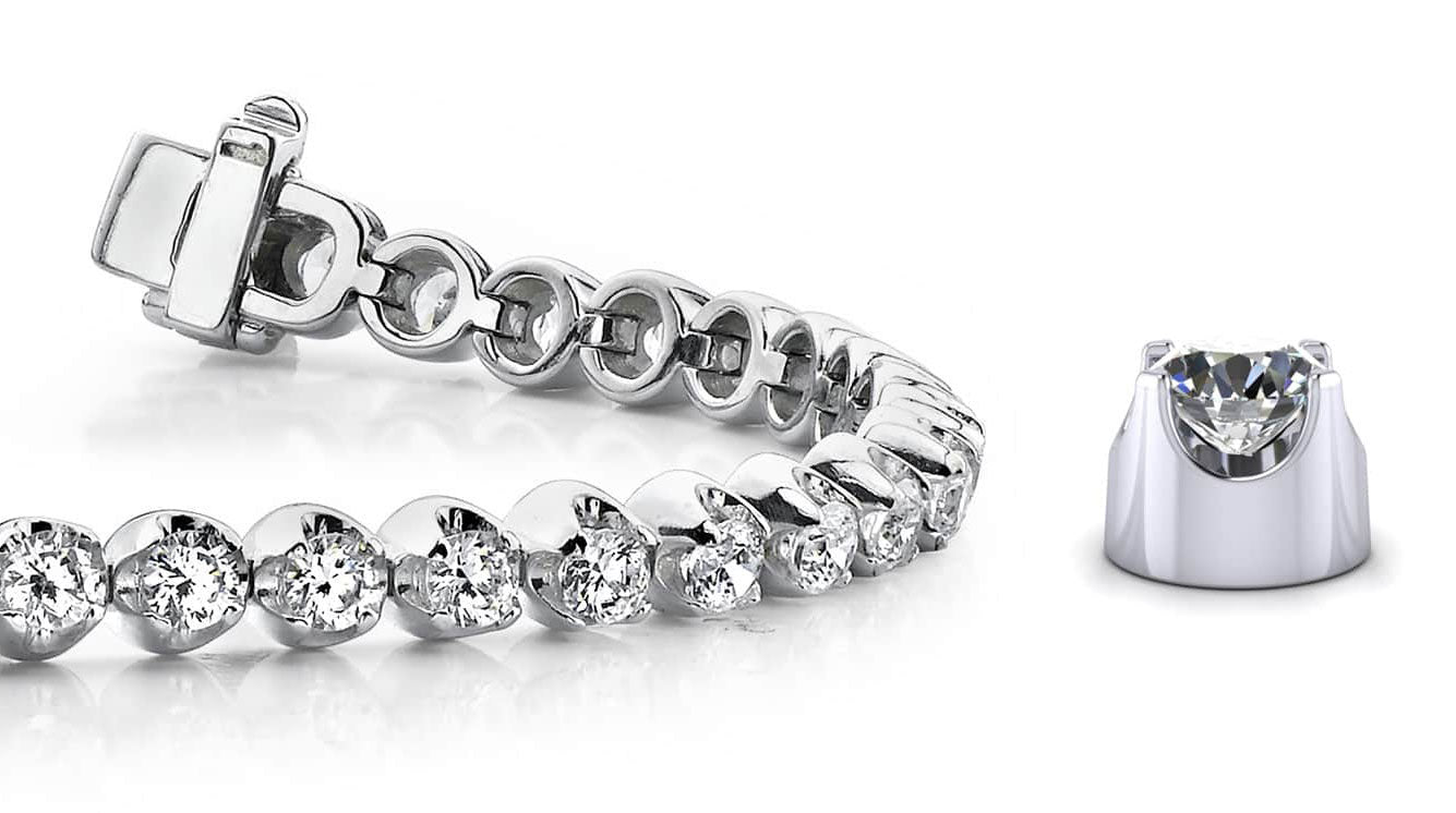 Solid Nugget Lab - Grown Diamond Tennis Bracelet with 2.04 ct.(finished) 2.2mm - Luxury Time NYC