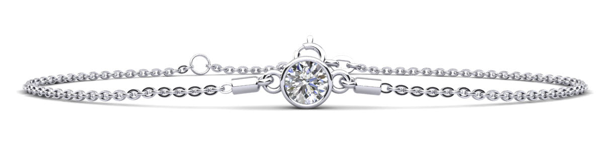 Solitaire Brilliant Round Diamond Adjustable Lab - Grown Diamond Bracelet with 0.50 ct.(finished) 5mm - Luxury Time NYC