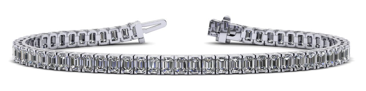 Sparkling Emerald Cut Diamond Bracelet with 21.60 ct.(finished) 5x3mm - Luxury Time NYC